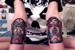 фото тату Матрешка от 25.12.2017 №071 - Matryoshka tattoo - tattoo-photo.ru