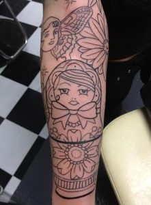 фото тату Матрешка от 25.12.2017 №078 - Matryoshka tattoo - tattoo-photo.ru