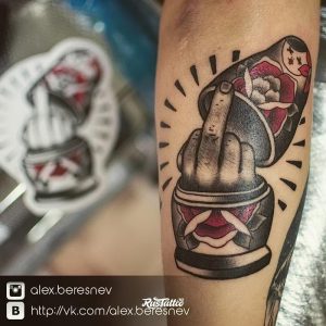 фото тату Матрешка от 25.12.2017 №079 - Matryoshka tattoo - tattoo-photo.ru