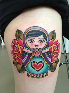 фото тату Матрешка от 25.12.2017 №082 - Matryoshka tattoo - tattoo-photo.ru