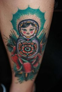 фото тату Матрешка от 25.12.2017 №083 - Matryoshka tattoo - tattoo-photo.ru