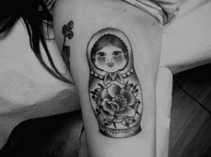 фото тату Матрешка от 25.12.2017 №088 - Matryoshka tattoo - tattoo-photo.ru