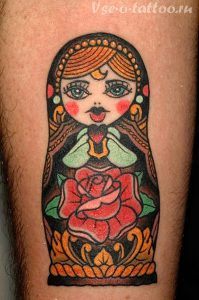 фото тату Матрешка от 25.12.2017 №098 - Matryoshka tattoo - tattoo-photo.ru