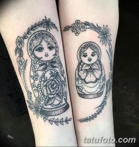 фото тату Матрешка от 25.12.2017 №102 - Matryoshka tattoo - tattoo-photo.ru