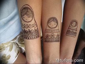 фото тату Матрешка от 25.12.2017 №103 - Matryoshka tattoo - tattoo-photo.ru