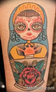 фото тату Матрешка от 25.12.2017 №104 - Matryoshka tattoo - tattoo-photo.ru