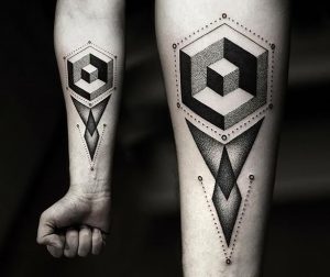 фото тату геометрические фигуры от 25.12.2017 №091 - tattoo geometric - tattoo-photo.ru