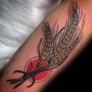 фото тату колос пшеницы от 27.12.2017 №021 - tattoos ear of wheat - tattoo-photo.ru