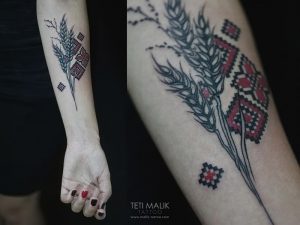 фото тату колос пшеницы от 27.12.2017 №041 - tattoos ear of wheat - tattoo-photo.ru