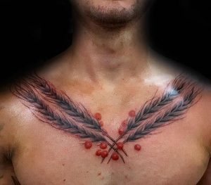 фото тату колос пшеницы от 27.12.2017 №077 - tattoos ear of wheat - tattoo-photo.ru
