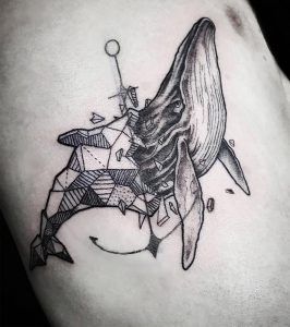 фото тату рыба кит от 07.12.2017 №001 - fish whale tattoo - tattoo-photo.ru