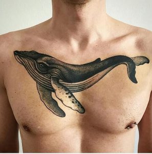 фото тату рыба кит от 07.12.2017 №004 - fish whale tattoo - tattoo-photo.ru