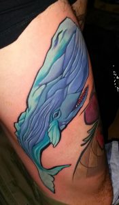 фото тату рыба кит от 07.12.2017 №019 - fish whale tattoo - tattoo-photo.ru