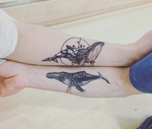 фото тату рыба кит от 07.12.2017 №038 - fish whale tattoo - tattoo-photo.ru