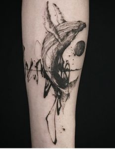 фото тату рыба кит от 07.12.2017 №044 - fish whale tattoo - tattoo-photo.ru