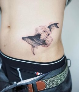 фото тату рыба кит от 07.12.2017 №045 - fish whale tattoo - tattoo-photo.ru