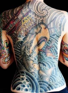 фото тату рыба кит от 07.12.2017 №047 - fish whale tattoo - tattoo-photo.ru
