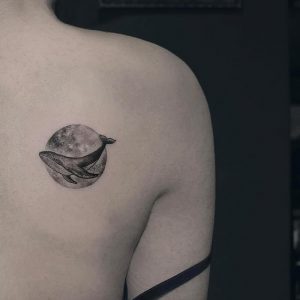 фото тату рыба кит от 07.12.2017 №048 - fish whale tattoo - tattoo-photo.ru