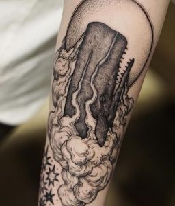 фото тату рыба кит от 07.12.2017 №049 - fish whale tattoo - tattoo-photo.ru