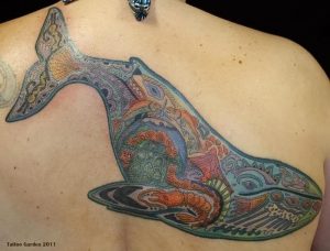 фото тату рыба кит от 07.12.2017 №053 - fish whale tattoo - tattoo-photo.ru