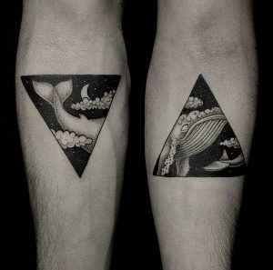 фото тату рыба кит от 07.12.2017 №060 - fish whale tattoo - tattoo-photo.ru