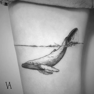 фото тату рыба кит от 07.12.2017 №062 - fish whale tattoo - tattoo-photo.ru
