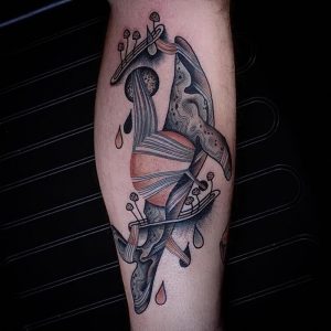 фото тату рыба кит от 07.12.2017 №066 - fish whale tattoo - tattoo-photo.ru