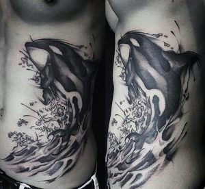 фото тату рыба кит от 07.12.2017 №070 - fish whale tattoo - tattoo-photo.ru
