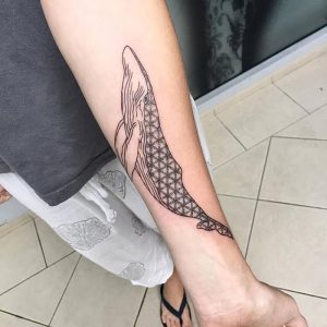 фото тату рыба кит от 07.12.2017 №110 - fish whale tattoo - tattoo-photo.ru