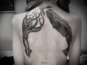 фото тату рыба кит от 07.12.2017 №118 - fish whale tattoo - tattoo-photo.ru