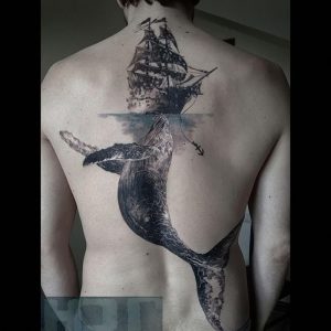 фото тату рыба кит от 07.12.2017 №119 - fish whale tattoo - tattoo-photo.ru