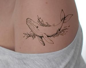 фото тату рыба кит от 07.12.2017 №124 - fish whale tattoo - tattoo-photo.ru