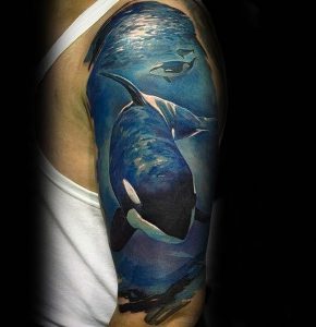 фото тату рыба кит от 07.12.2017 №159 - fish whale tattoo - tattoo-photo.ru