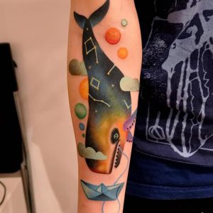 фото тату рыба кит от 07.12.2017 №183 - fish whale tattoo - tattoo-photo.ru