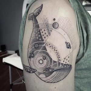 фото тату рыба кит от 07.12.2017 №191 - fish whale tattoo - tattoo-photo.ru