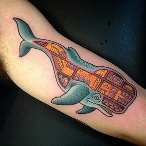 фото тату рыба кит от 07.12.2017 №196 - fish whale tattoo - tattoo-photo.ru