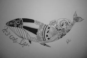 фото тату рыба кит от 07.12.2017 №203 - fish whale tattoo - tattoo-photo.ru