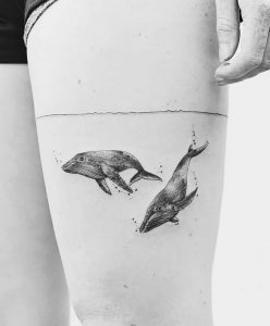 фото тату рыба кит от 07.12.2017 №220 - fish whale tattoo - tattoo-photo.ru