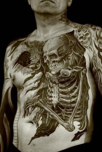 фото тату скелет от 28.12.2017 №005 - tattoo skeleton - tattoo-photo.ru