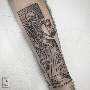 фото тату скелет от 28.12.2017 №007 - tattoo skeleton - tattoo-photo.ru
