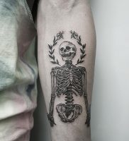 фото тату скелет от 28.12.2017 №010 — tattoo skeleton — tattoo-photo.ru