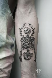 фото тату скелет от 28.12.2017 №010 - tattoo skeleton - tattoo-photo.ru