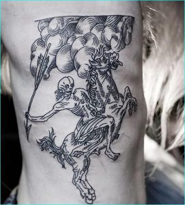 фото тату скелет от 28.12.2017 №012 - tattoo skeleton - tattoo-photo.ru