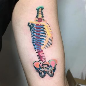 фото тату скелет от 28.12.2017 №015 - tattoo skeleton - tattoo-photo.ru