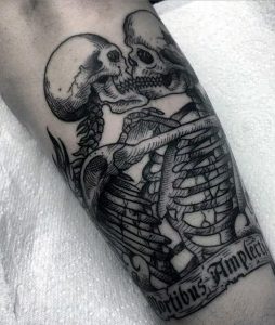 фото тату скелет от 28.12.2017 №024 - tattoo skeleton - tattoo-photo.ru