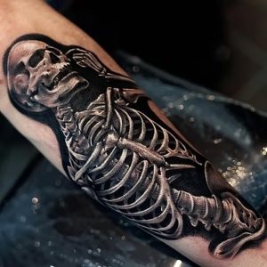 фото тату скелет от 28.12.2017 №031 - tattoo skeleton - tattoo-photo.ru