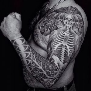 фото тату скелет от 28.12.2017 №035 - tattoo skeleton - tattoo-photo.ru