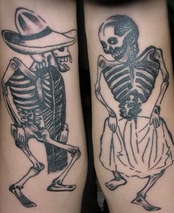 фото тату скелет от 28.12.2017 №037 - tattoo skeleton - tattoo-photo.ru