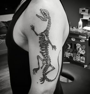 фото тату скелет от 28.12.2017 №039 - tattoo skeleton - tattoo-photo.ru