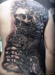 фото тату скелет от 28.12.2017 №043 - tattoo skeleton - tattoo-photo.ru